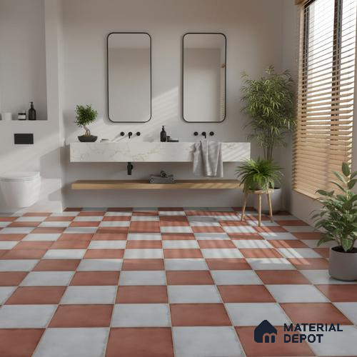 Moroccan Look Wall & Floor Tile TL 09159 B | Matte Finish 12 x 12 inch Ceramic Tile - 10 mm | Suitable For Kitchen, Bathroom, Bedroom & Office | Please Expect a Slight Variation of Pattern