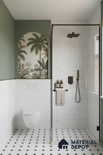 Faux Subway Look Wall Tile TL 09163 F | Matte Finish 12 x 12 inch Ceramic Tile - 10 mm | Suitable For Kitchen, Bathroom & Dining Area | Please Expect a Slight Variation of Pattern