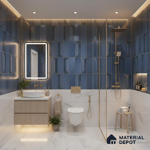 Faux Subway Look Wall Tile TL 09168 B | Glossy Finish 12 x 12 inch Ceramic Tile - 10 mm | Suitable For Kitchen, Bathroom & Dining Area | Please Expect a Slight Variation of Pattern