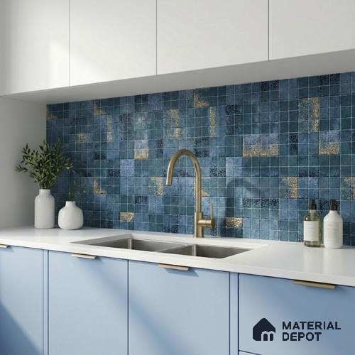 Mosaic Wall & Floor Tile TL 09173 C | Matte Finish 12 x 12 inch Ceramic Tile - 10 mm | Suitable For Kitchen, Bathroom, Bedroom & Office