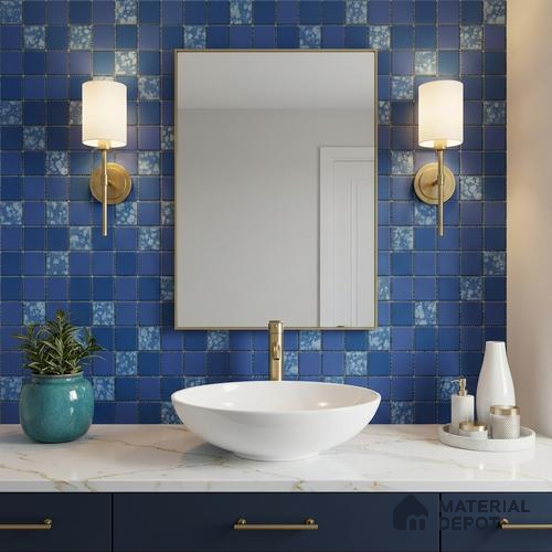 Mosaic Wall & Floor Tile TL 09173 | Matte Finish 12 x 12 inch Ceramic Tile - 10 mm | Suitable For Kitchen, Bathroom, Bedroom & Office