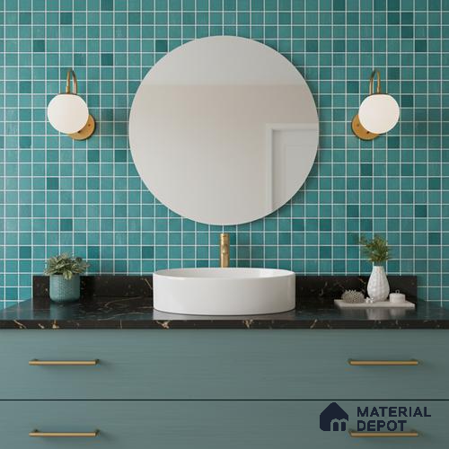 Mosaic Wall & Floor Tile TL 09174 B | Matte Finish 12 x 12 inch Ceramic Tile - 10 mm | Suitable For Kitchen, Bathroom, Bedroom & Office