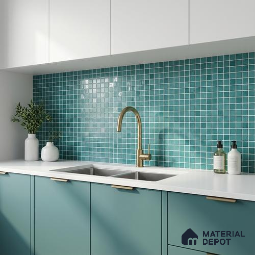 Mosaic Wall & Floor Tile TL 09174 B | Matte Finish 12 x 12 inch Ceramic Tile - 10 mm | Suitable For Kitchen, Bathroom, Bedroom & Office