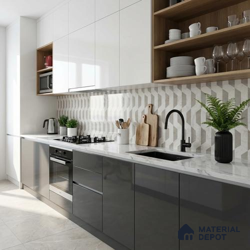 Patterned Floor & Wall Tile TL 09353 Elevate Perla Decore 4 ft x 2 ft Polished Finish Vitrified Tile - 9 mm | 1 Random Design | Suitable For Living Room, Bedroom, Dining Area