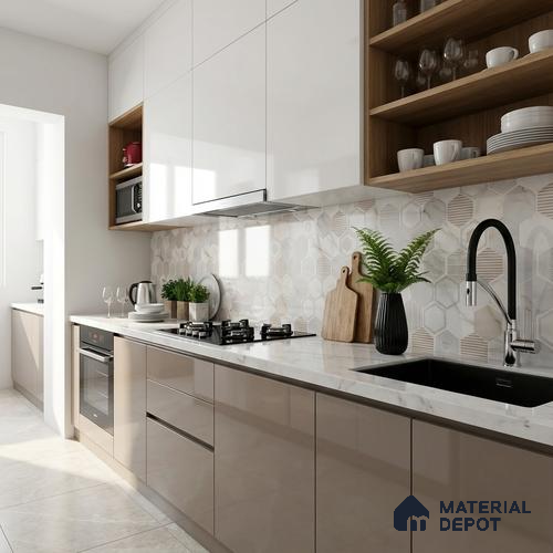 Highlighter Wall Tile TL 09360 B | Angora Multi Decor 4 ft x 2 ft Glossy Finish Vitrified Tile - 9 mm | Suitable for Living Room, Bedroom, Bathroom & Kitchen