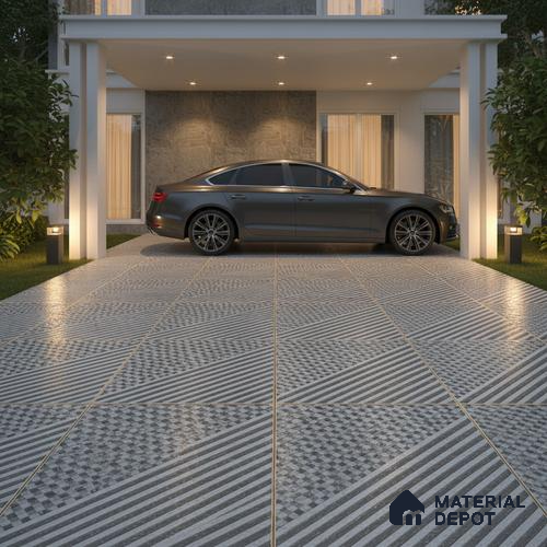 Patterned Look Floor Tile TL 09362 | Matte Finish 16 x 16 inch Vitrified Tile - 12 mm | Suitable For Kitchen, Bathroom, Bedroom & Office | Pattern Alignment May Vary | 2-3 mm Spacer is Mandatory