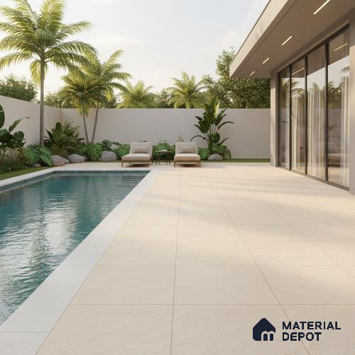 Stone Look Floor Tile TL 09367 D | Matte Finish 16 x 16 inch Vitrified Tile - 12 mm | Suitable For Kitchen, Bathroom, Bedroom & Office | Pattern Alignment May Vary | 2-3 mm Spacer is Mandatory