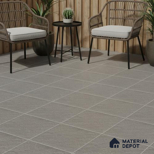 Stone Look Floor Tile TL 09367 E | Matte Finish 16 x 16 inch Vitrified Tile - 12 mm | Suitable For Kitchen, Bathroom, Bedroom & Office | Pattern Alignment May Vary | 2-3 mm Spacer is Mandatory