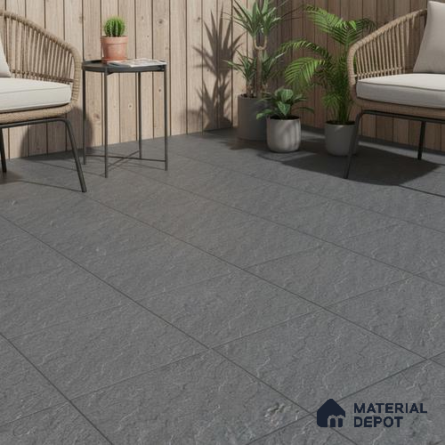 Stone Look Floor Tile TL 09367 | Matte Finish 16 x 16 inch Vitrified Tile - 12 mm | Suitable For Kitchen, Bathroom, Bedroom & Office | Pattern Alignment May Vary | 2-3 mm Spacer is Mandatory