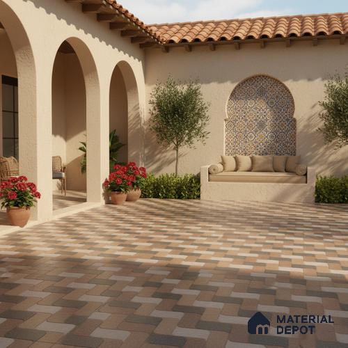 Patterned Look Floor Tile TL 09369 B | Matte Finish 16 x 16 inch Vitrified Tile - 12 mm | Suitable For Kitchen, Bathroom, Bedroom & Office | Pattern Alignment May Vary | 2-3 mm Spacer is Mandatory