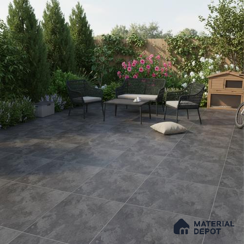 Stone Look Floor Tile TL 09385 B | Matte Finish 16 x 16 inch Vitrified Tile - 12 mm | Suitable For Kitchen, Bathroom, Bedroom & Office | Pattern Alignment May Vary | 2-3 mm Spacer is Mandatory
