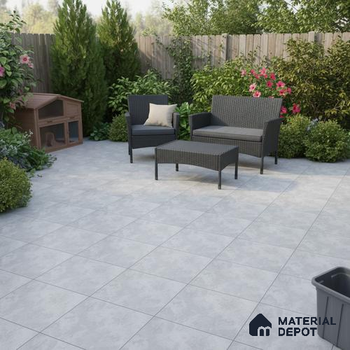 Stone Look Floor Tile TL 09385 C | Matte Finish 16 x 16 inch Vitrified Tile - 12 mm | Suitable For Kitchen, Bathroom, Bedroom & Office | Pattern Alignment May Vary | 2-3 mm Spacer is Mandatory