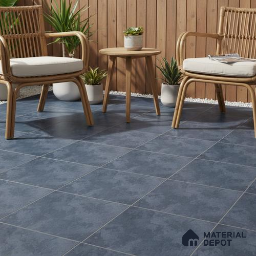 Stone Look Floor Tile TL 09385 | Matte Finish 16 x 16 inch Vitrified Tile - 12 mm | Suitable For Kitchen, Bathroom, Bedroom & Office | Pattern Alignment May Vary | 2-3 mm Spacer is Mandatory