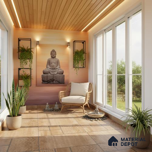 Moroccan Look Floor Tile TL 09397 | Matte Finish 2 ft x 2 ft Vitrified Tile - 12 mm | Suitable For Kitchen, Bathroom, Bedroom & Office | Please Expect a Slight Variation of Pattern