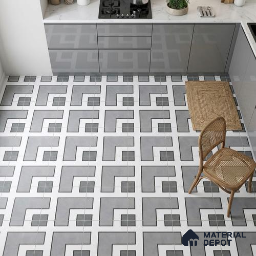 Moroccan Look Floor Tile TL 09399 | Matte Finish 2 ft x 2 ft Vitrified Tile - 12 mm | Suitable For Kitchen, Bathroom, Bedroom & Office | Please Expect a Slight Variation of Pattern