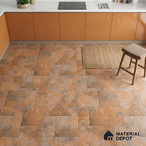 Stone Look Floor Tile TL 09404 D | Matte Finish 2 ft x 2 ft Vitrified Tile - 12 mm | Suitable For Kitchen, Bathroom, Bedroom & Office