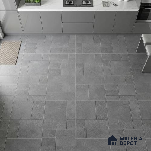 Stone Look Floor Tile TL 09404 | Matte Finish 2 ft x 2 ft Vitrified Tile - 12 mm | Suitable For Kitchen, Bathroom, Bedroom & Office
