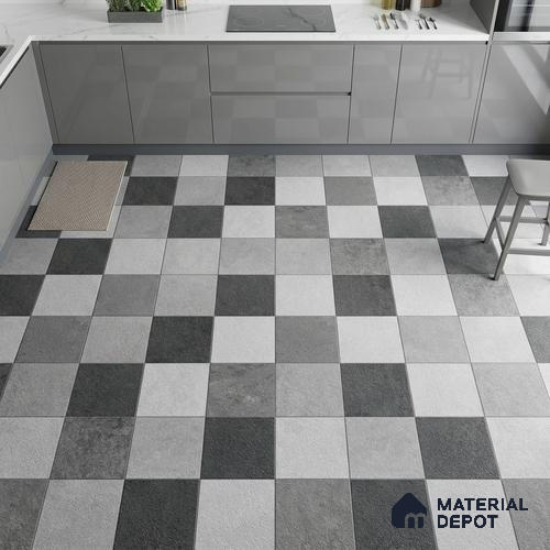 Stone Look Floor Tile TL 09405 | Matte Finish 2 ft x 2 ft Vitrified Tile - 12 mm | Suitable For Kitchen, Bathroom, Bedroom & Office