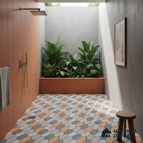 Patterned Floor Tile TL 09424 | Matte Finish 20 x 20 inch Vitrified Tile - 12 mm | Suitable For Kitchen, Bathroom, Bedroom & Office | Pattern Alignment May Vary | 2-3 mm Spacer is Mandatory