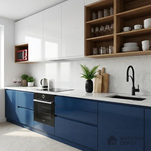 Patterned Look Floor & Wall Tile TL 09508 B | High Gloss Finish 4 ft x 2 ft Vitrified Tile - 9 mm | Suitable For Kitchen, Bathroom, Bedroom & Office