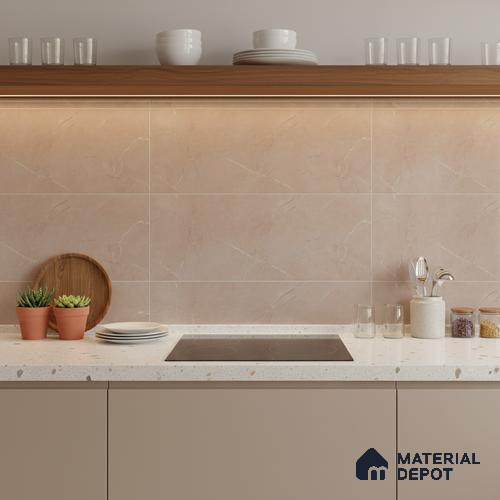 Marble Wall Tile TL 09734 B 25110 2 ft x 1 ft Brown Ceramic Glossy Finish Dark Tile - 9 mm | Ideal for Bathroom, Kitchen