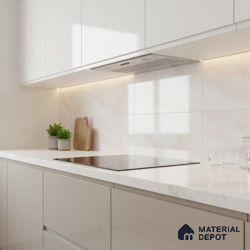 Stone Wall Tile TL 09736 25145 2 ft x 1 ft Cream Ceramic Glossy Finish Light Tile - 9 mm | Ideal for Bathroom, Kitchen