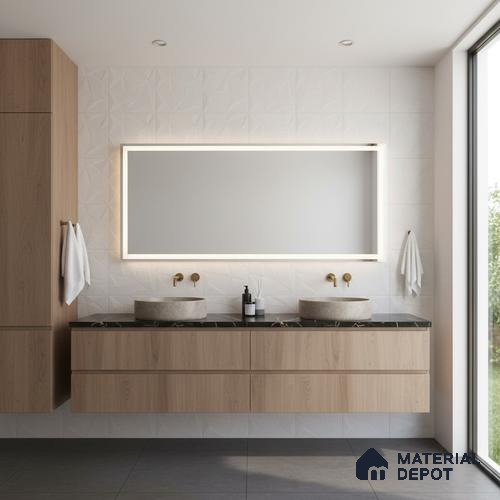 3D Punch Wall Tile TL 09740 2 ft x 1 ft White Ceramic Matte Finish Light Tile - 9 mm | Ideal for Bathroom, Kitchen