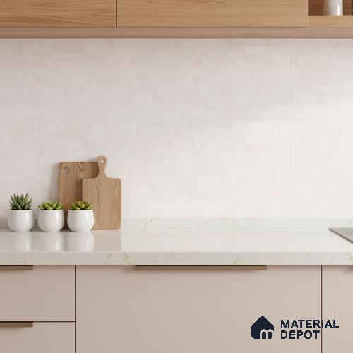 Cement Wall Tile TL 09750 2 ft x 1 ft Ceramic Glossy Finish Light Tile - 9 mm | Ideal for Bathroom, Kitchen