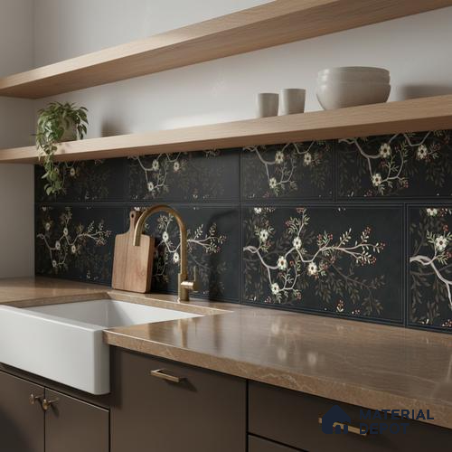 Tropical Wall Tile TL 09782 Matte Finish 2 ft x 1 ft Ceramic Wall Tile - 9 mm | Please Expect a Slight Variation of Pattern