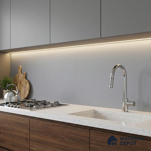 Plain Look Matt Grey TL 09783 2 ft x 1 ft Matte Finish Ceramic Wall Tile - 9 mm