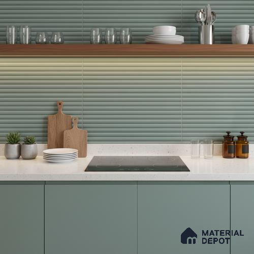 Punch Wall Tile TL 09784 E Zeta Sea 2 ft x 1 ft Glossy Finish Ceramic Wall Tile - 9 mm