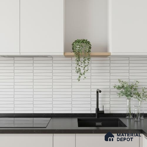 Faux Subway Look Empire White (P-208) TL 09786 E 2 ft x 1 ft Matte Finish Ceramic Wall Tile - 9 mm
