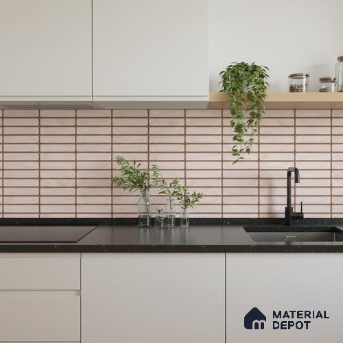 Subway Look Gama Beige TL 09787 2 ft x 1 ft Matte Finish Ceramic Wall Tile - 9 mm | Please Expect a Slight Variation of Pattern