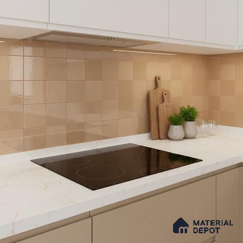 Faux Subway Wall Tile TL 09788 C Luxe Brown 2 ft x 1 ft Glossy Finish Ceramic Wall Tile - 9 mm | Suitable For Bathroom, Kitchen Backsplash | Please Expect a Slight Variation of Pattern