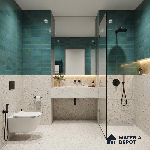 Highlighter Look Luxuria Ocean R1 TL 09789 C 2 ft x 1 ft Glossy Finish Ceramic Wall Tile - 9 mm