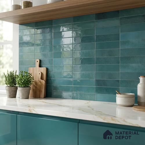 Highlighter Look Luxuria Ocean R1 TL 09789 C 2 ft x 1 ft Glossy Finish Ceramic Wall Tile - 9 mm
