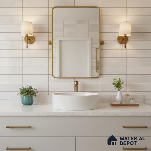 Faux Subway Look Luxuria White R1 TL 09789 E 2 ft x 1 ft Glossy Finish Ceramic Wall Tile - 9 mm