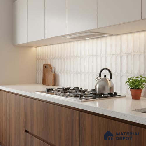 Faux Subway Look Luna White TL 09792 F 2 ft x 1 ft Matte Finish Ceramic Wall Tile - 9 mm