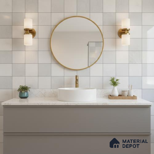Faux Subway Look 22191-L TL 09795 2 ft x 1 ft Glossy Finish Ceramic Wall Tile - 9 mm