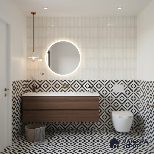 Faux Subway Look 22250 HL 2 TL 09796 C 2 ft x 1 ft Glossy Finish Ceramic Wall Tile - 9 mm