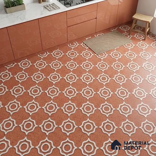 Faux Mosaic Wall & Floor Tile TL 09801  2 ft x 2 ft  Vitrified Matte Finish Tile - 9 mm | Ideal for Living Room, Bedroom, Bathroom, Kitchen