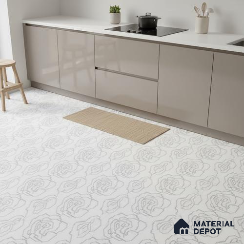 Moroccan Floor & Wall Tile TL 09803 B 2 ft x 2 ft Vitrified Matte Finish Tile - 9 mm | Ideal for Living Room, Bedroom, Bathroom | Please Expect a Slight Variation of Pattern