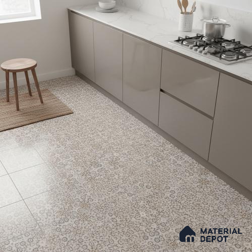 Moroccan Floor & Wall Tile TL 09805 2 ft x 2 ft Vitrified Matte Finish Tile - 9 mm | Ideal for Living Room, Bedroom, Bathroom | Please Expect a Slight Variation of Pattern