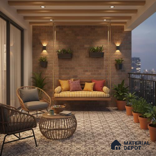 Moroccan Floor & Wall Tile TL 09806  2 ft x 2 ft  Vitrified Matte Finish Tile - 9 mm | Ideal for Living Room, Bedroom, Bathroom | Please Expect a Slight Variation of Pattern