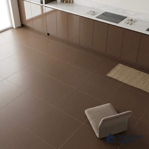Patterned Floor & Wall Tile TL 09808  2 ft x 2 ft Brown Vitrified Matte Finish Tile - 9 mm | Ideal for Living Room, Bedroom, Bathroom | Please Expect a Slight Variation of Pattern