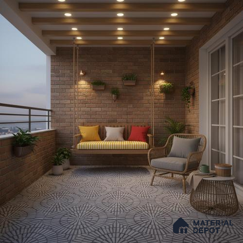 Moroccan Floor & Wall Tile TL 09819 2 ft x 2 ft Black Vitrified Matte Finish Tile - 9 mm | Ideal for Living Room, Bedroom, Bathroom, Kitchen | Please Expect a Slight Variation of Pattern