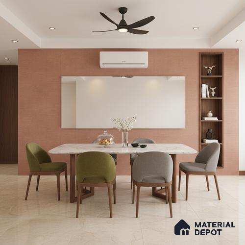 Punch Wall Tile TL 09941 4 ft x 2 ft Red Vitrified Matte Finish Tile - 9 mm | Ideal for Living Room, Bedroom, Bathroom, Kitchen
