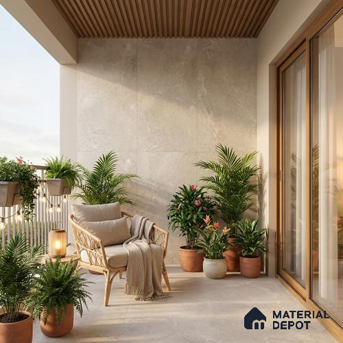 Punch Wall & Floor Tile TL 09942 B 4 ft x 2 ft Beige Vitrified Matte Finish Tile - 9 mm | Ideal for Living Room, Bedroom, Bathroom, Kitchen