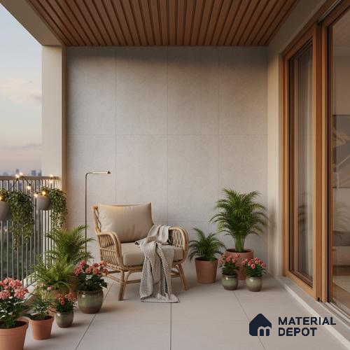 Punch Wall & Floor Tile TL 09943 B 4 ft x 2 ft Grey Vitrified Matte Finish Tile - 9 mm | Ideal for Living Room, Bedroom, Bathroom, Kitchen