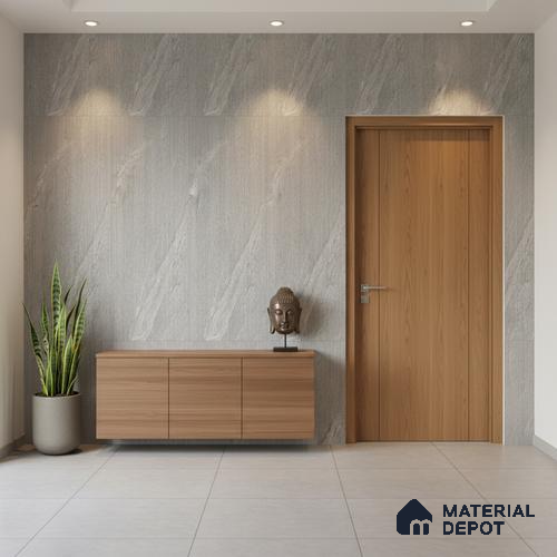 Punch Wall Tile TL 09945 4 ft x 2 ft Grey Vitrified Matte Finish Tile - 9 mm | Ideal for Living Room, Bedroom, Bathroom, Kitchen